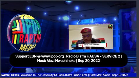 Welcome To The University Of Radio Biafra | Hausa - Service 2 | Host: Mazi Nwachineke | Sep 21, 2022