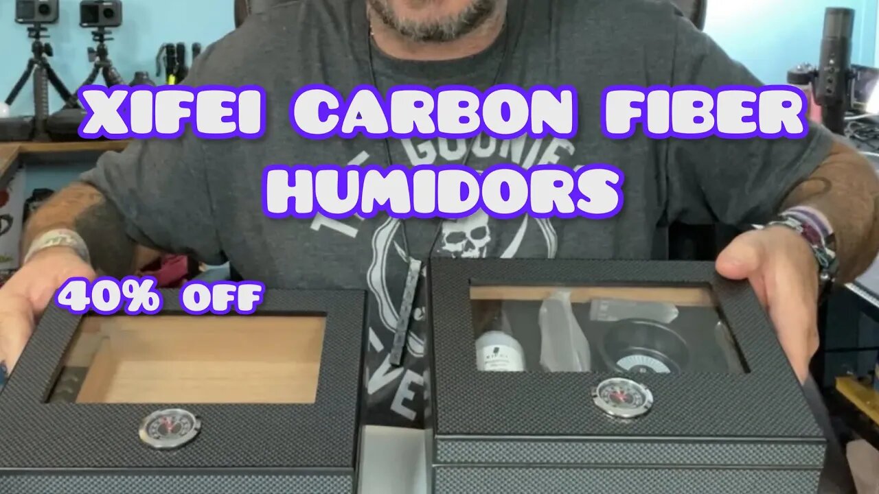 Two Beautiful Carbon Fiber Humidors