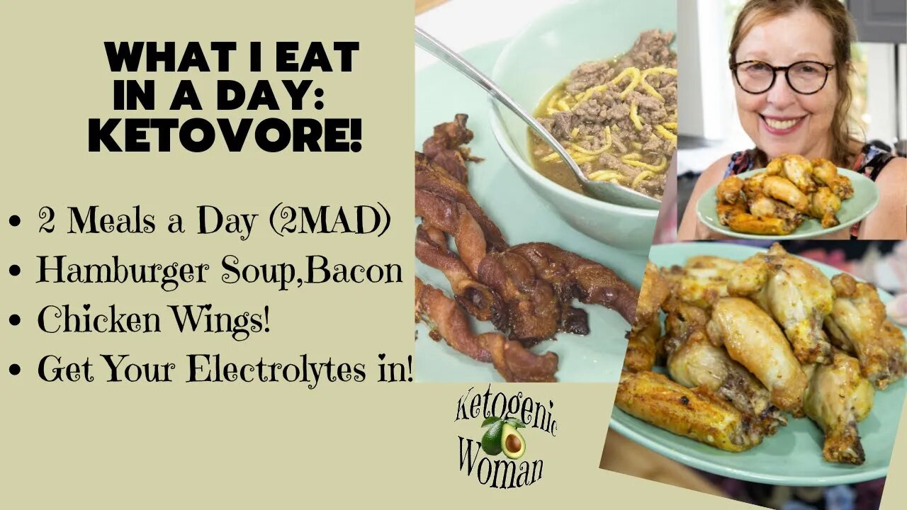 What I Eat Day on Clean Ketovore | 2MAD and 16:8 IF | Hamburger Soup and Chicken Wings