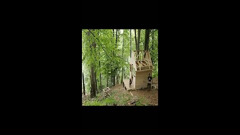 building a house in the woods