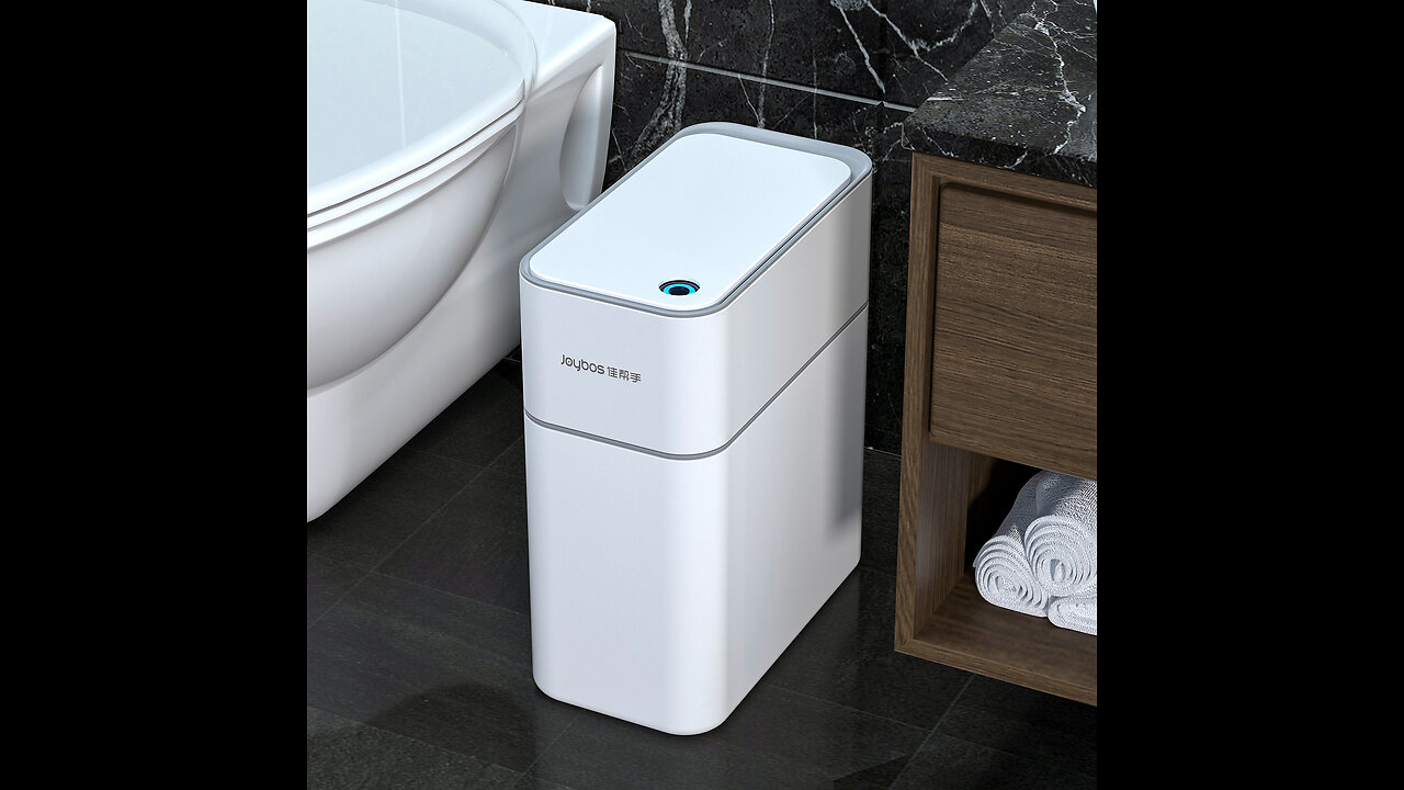 14l Smart Bathroom Trash Can Automatic Bagging Electronic Trash