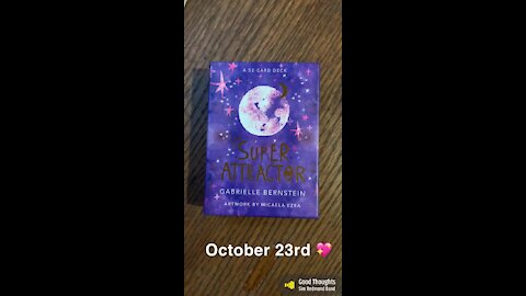 October 23rd oracle card: good thoughts