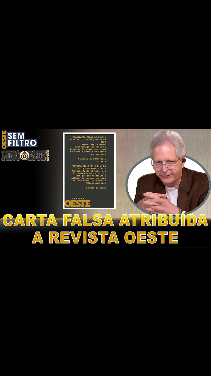 Convocação para greve geral atribuída a revista OESTE é falsa [AUGUSTO NUNES]