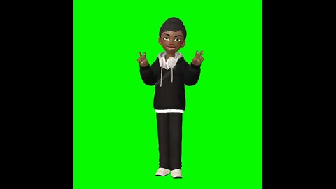 Vídeo de Animação - Avatar correndo - Chroma Key - Green Screen