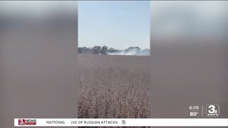 Dry weather conditions in Nebraska leads to small brush fire in Valley