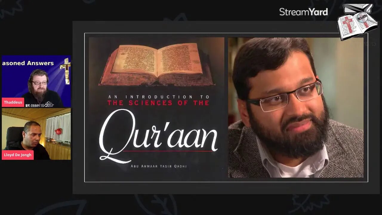 Reasoned Answers & Lloyd De Jongh discuss abrogation per Yasir Qadhi (Prerecorded 15 Dec 2020)