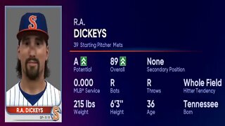 How To Create RA Dickey Mlb The Show 22