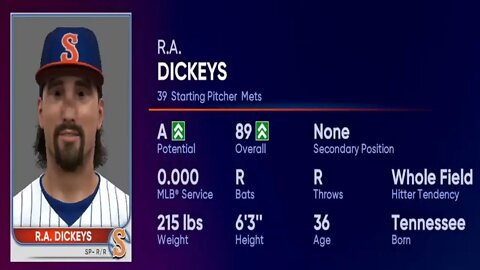 How To Create RA Dickey Mlb The Show 22