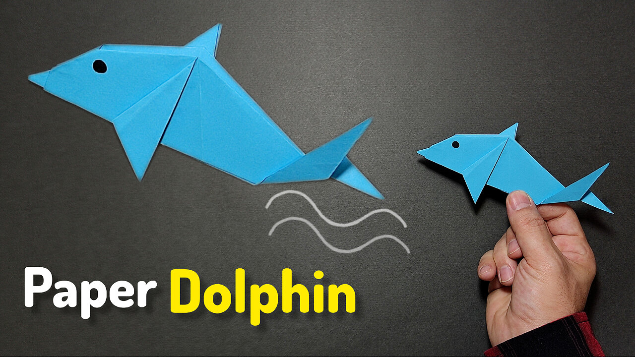 How to Make a "Paper Dolphin". DIY Crafts Origami