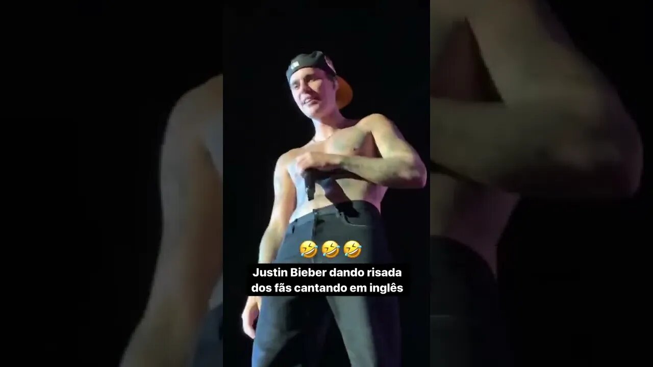 JUSTIN BIEBER DA RISADA AO VER SEUS FÃS BRASILEIRO CANTANDO SUA MÚSICA NO ROCK IN RIO #shorts