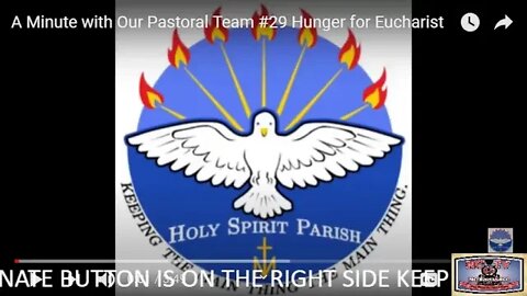 NCTV45 One Minute with Our Pastoral Team #29 FROM HOLY SPIRIT PARISH (ST JAME’S SITE) APRIL 29 2020