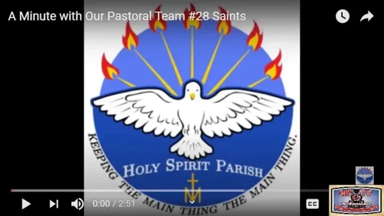 NCTV45 One Minute with Our Pastoral Team #28 FROM HOLY SPIRIT PARISH (ST JAME’S SITE) APRIL 28 2020
