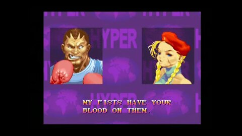 Hyper Street Fighter 2 Nerf AI (PS2) - Balrog/M.Bison (Super) - Hardest - No Continues