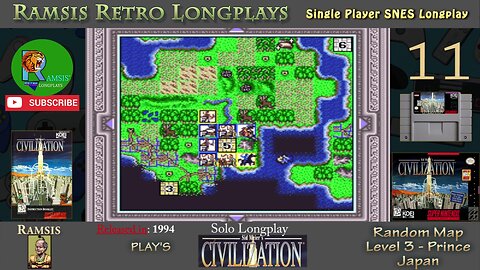 Sid Meier's Civilization | 1994 | SNES | Prince | Random | Japan - Episode #11 | Longplay