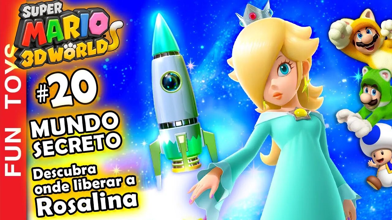 Super Mario 3d World #20 - Descubra como liberar a ROSALINA no Mundo Secreto no Espaço! 🚀⭐️🌙