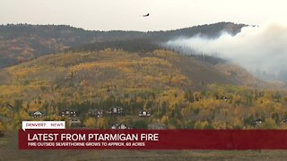 Rain moving through Ptarmigan Fire area Tuesday afternoon