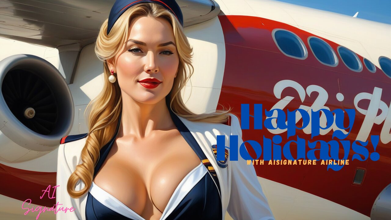 Surreal Skies: 4K AI Art Unveils Bikini Model Turned Flight Attendant's Dreamy Journey