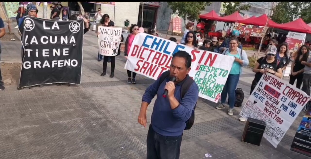 Protestas contra la dictadura sanitaria en Chile en Persa Bio Bio (Diciembre de 2021)