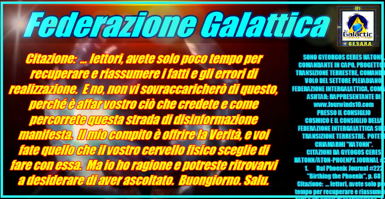 CITAZIONI DI HATONN DAL PHOENIX JOURNAL 222