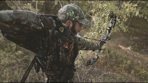 OVER The Shoulder on an ABSOLUTE "BRICK" of a Kansas Buck!