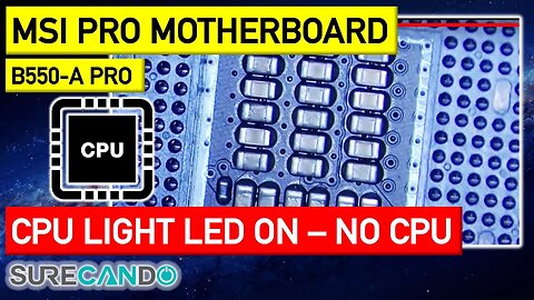 MSI B550-A PRO AM4 ATX Motherboard CPU Error Code LED AMD Ryzen 5 5500 diagnostics & inspection