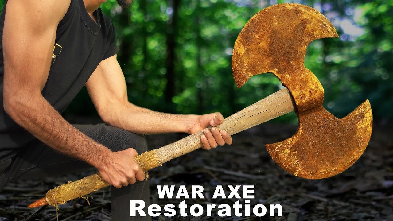 Antique WAR AXE - Impossible Restoration