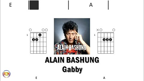 ALAIN BASHUNG Gabby - (Chords & Lyrics like a Karaoke) HD