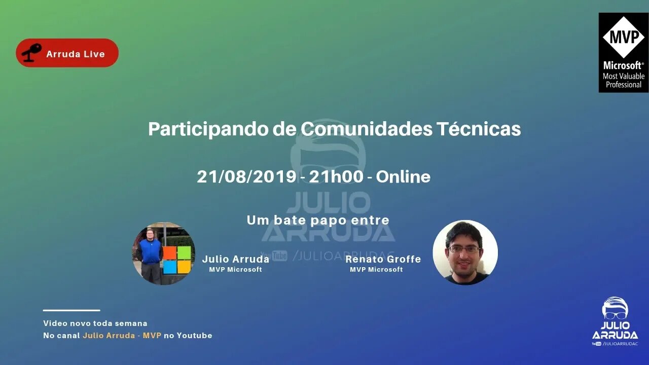 Participando de Comunidades Técnicas | Arruda Live #2