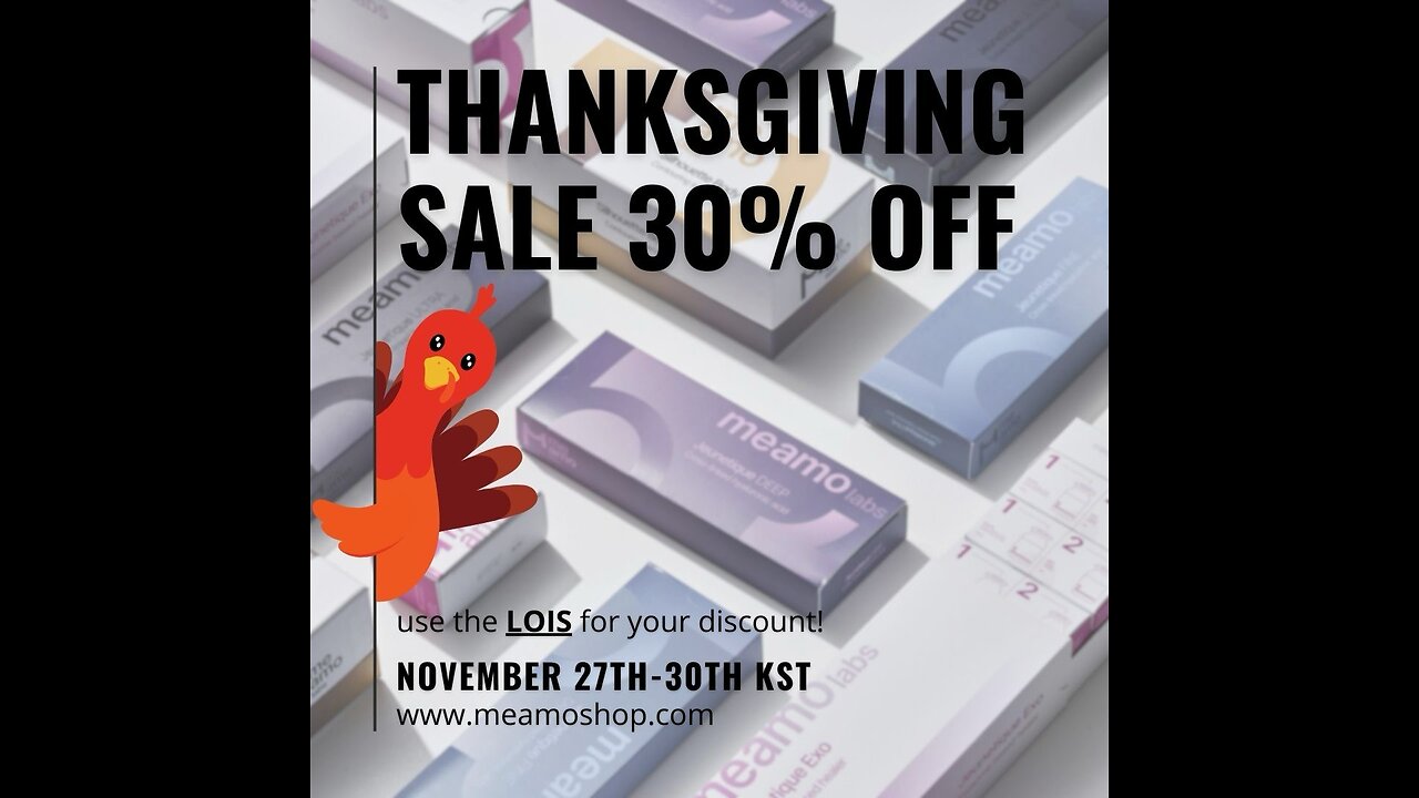 Thanksgiving Sale 30% off Meamoshop Code Lois ❤️