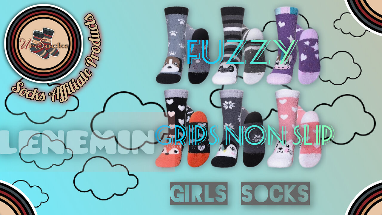 ✨ Cozy LINEMIN Kids Fuzzy Socks with Non-Slip Grips 🐾 Perfect for Winter Fun! ❄️