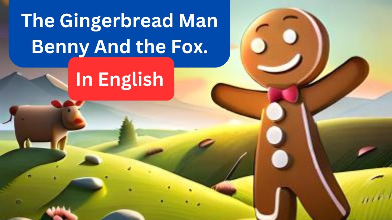 The gingerbread and fox animated story for kids in English, Gingerbread man adventure Story