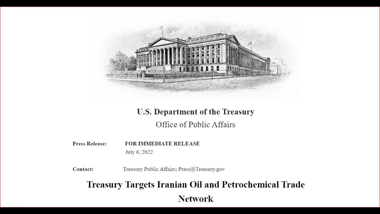 USA ANNOUNCES SANCTIONS of IRAN OIL July 6, 2022🔥