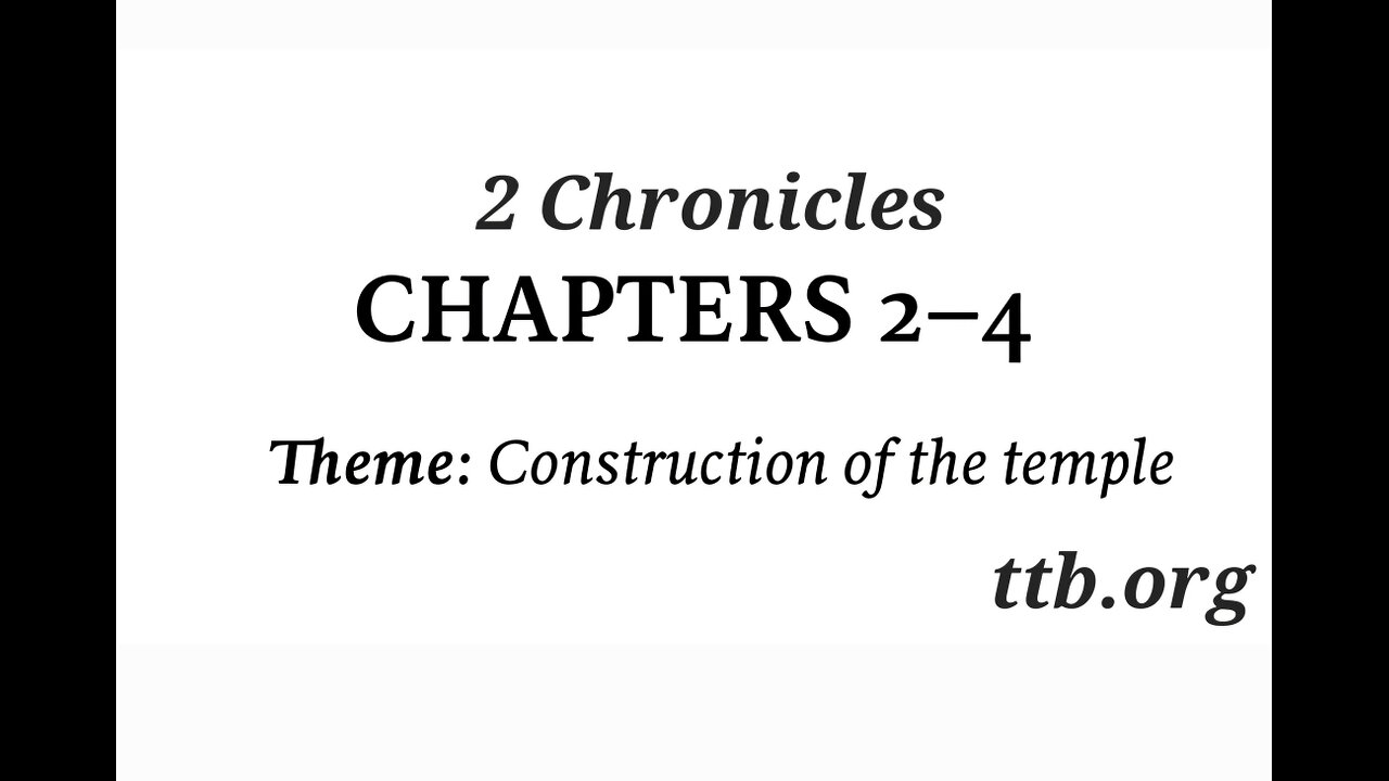 2 Chronicles Chapter 2-4 (Bible Study)