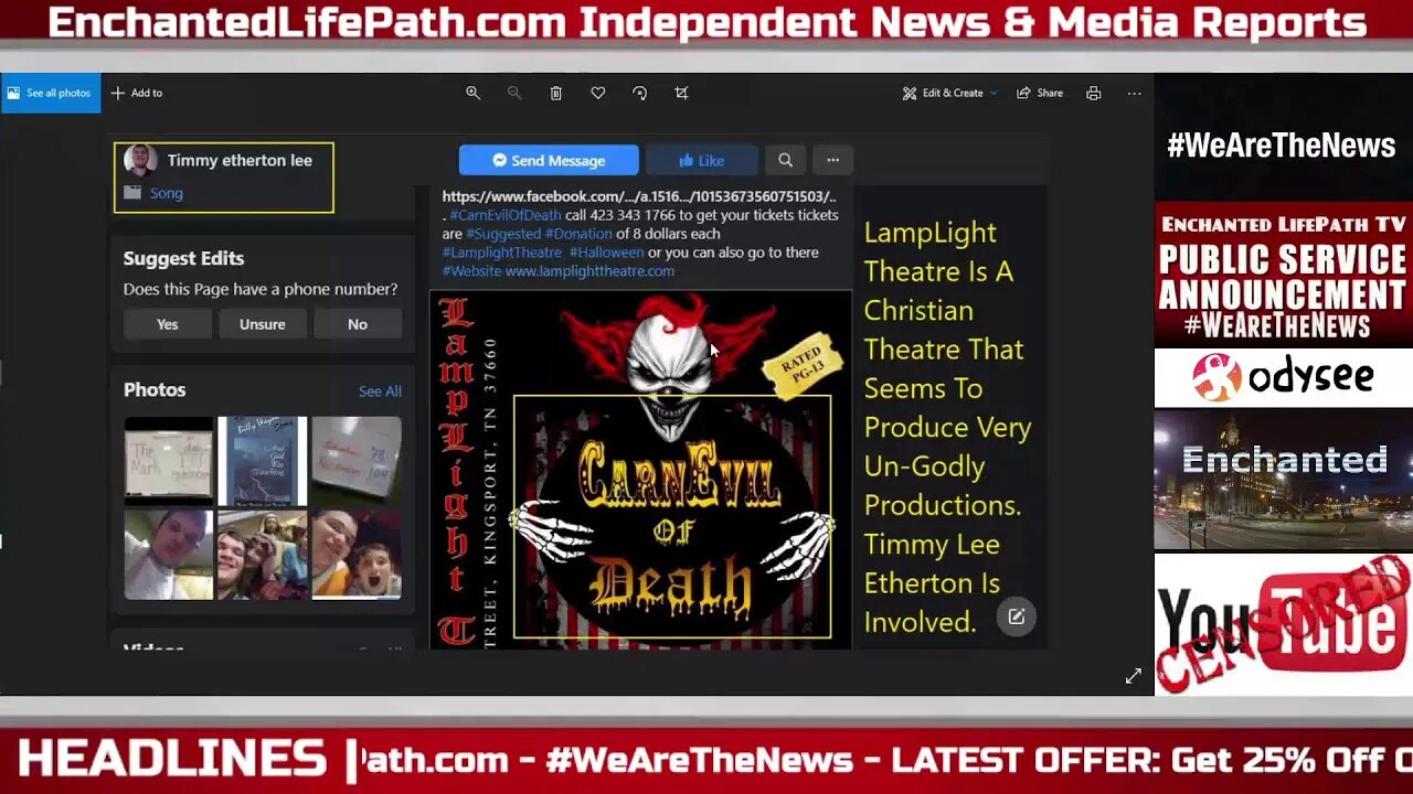 Timmy Etherton's Mum Back Again 🎠LampLight Theatre In Pagan Celebrations - Summer Wells Prayer Cult