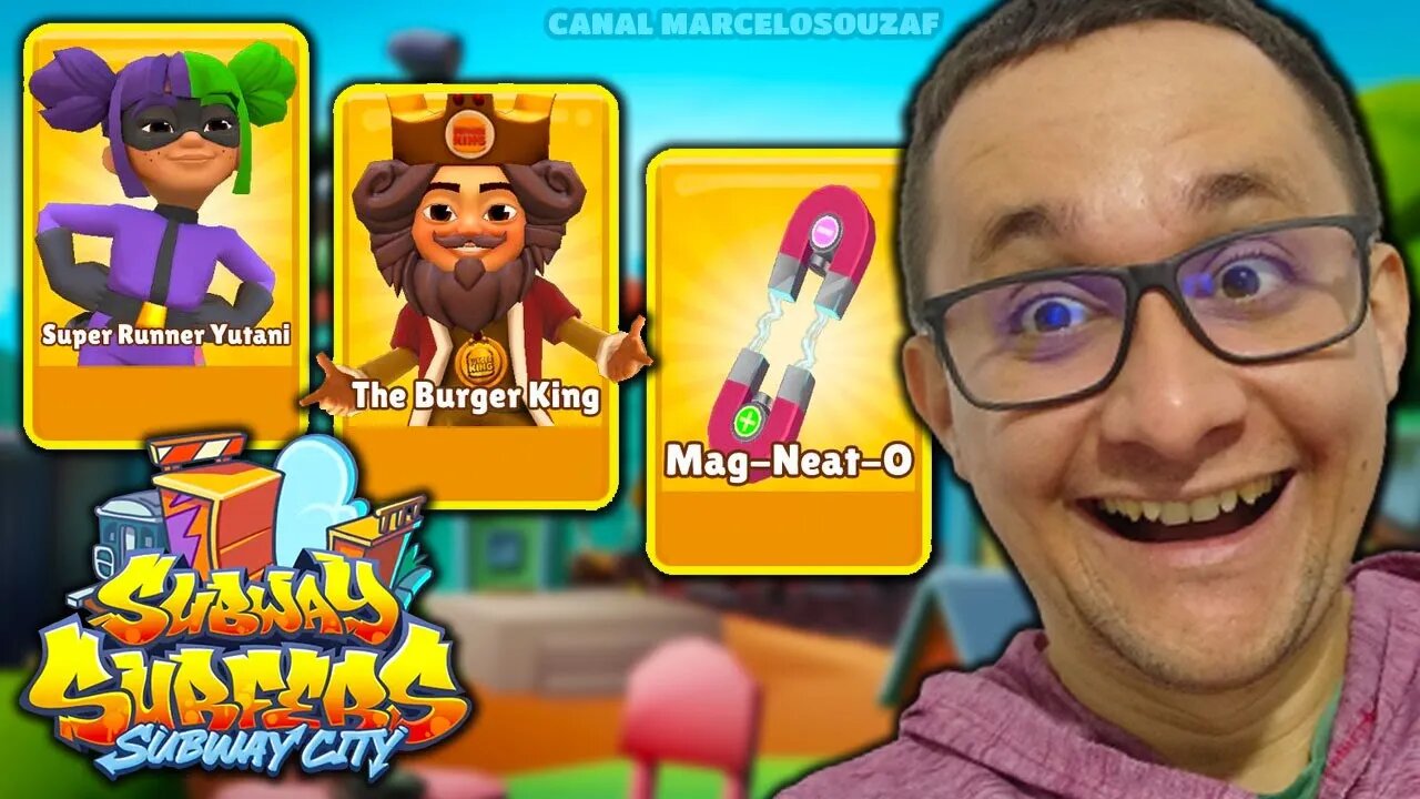 Subway Surfers na Cidade do Metrô da Série Animada com o Burguer King