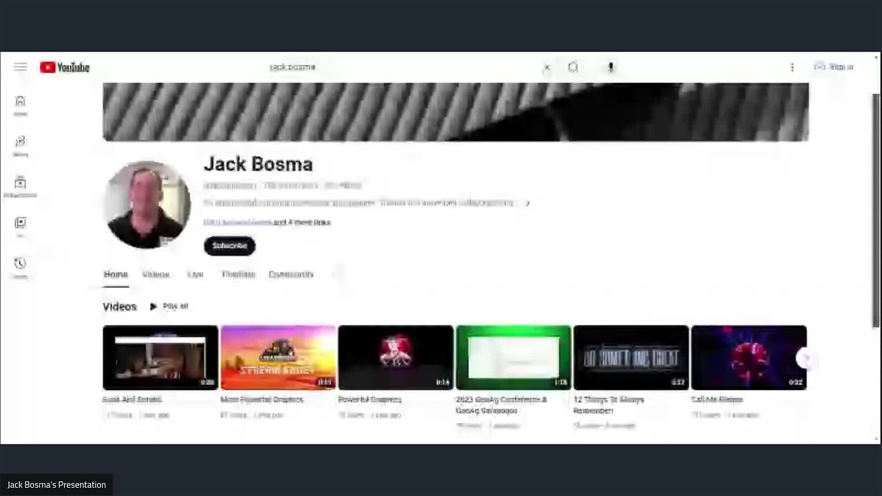 Create A Jack Bosma (Your City) YouTube Channel