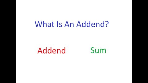 What Is An Addend?