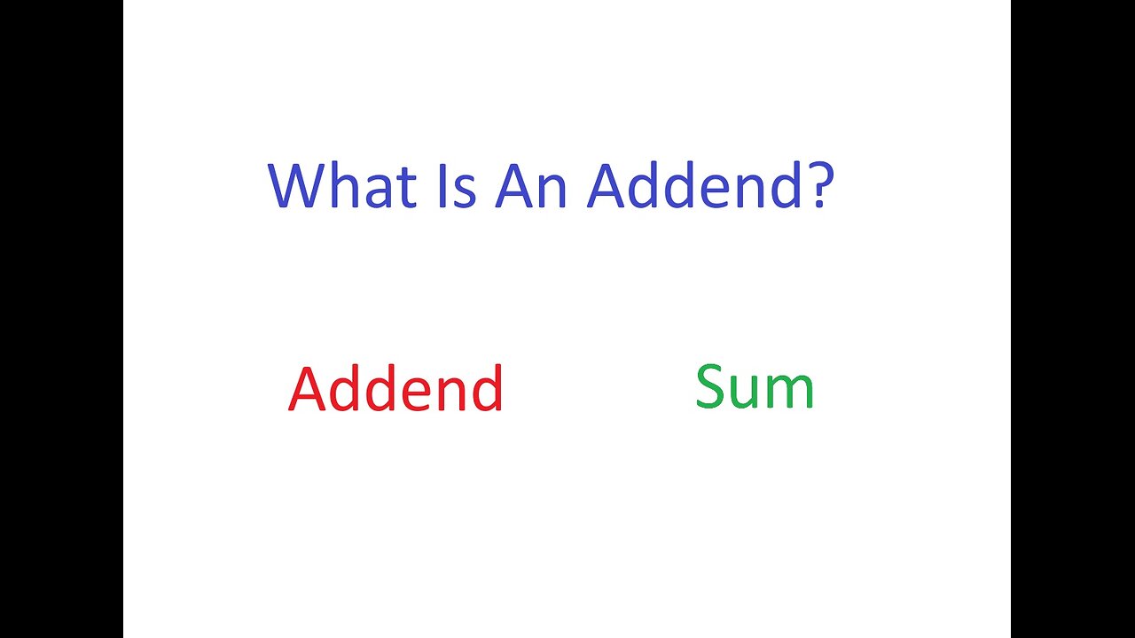 What Is An Addend?