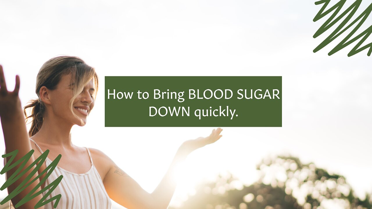 How to Bring BLOOD SUGAR DOWN quickly. SUGARMD