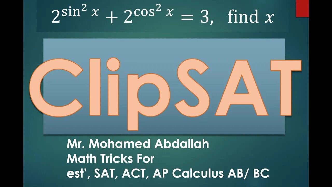 Nice Trigonometric Equation