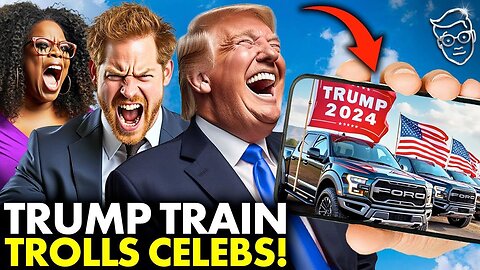 'Trump Train' TROLLS Meghan Markle, Prince Harry And Oprah, Libs RAGE At Caravan of MAGA Flags 🤣