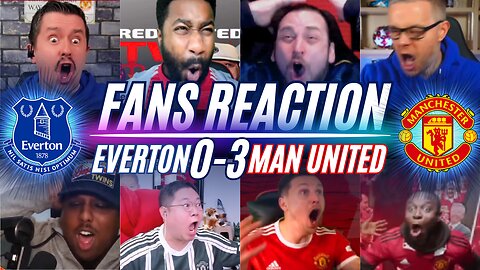 MAN UNITED FANS REACTION TO EVERTON 0-3 MAN UNITED | GARNACHO GOAL OF THE SEASON!