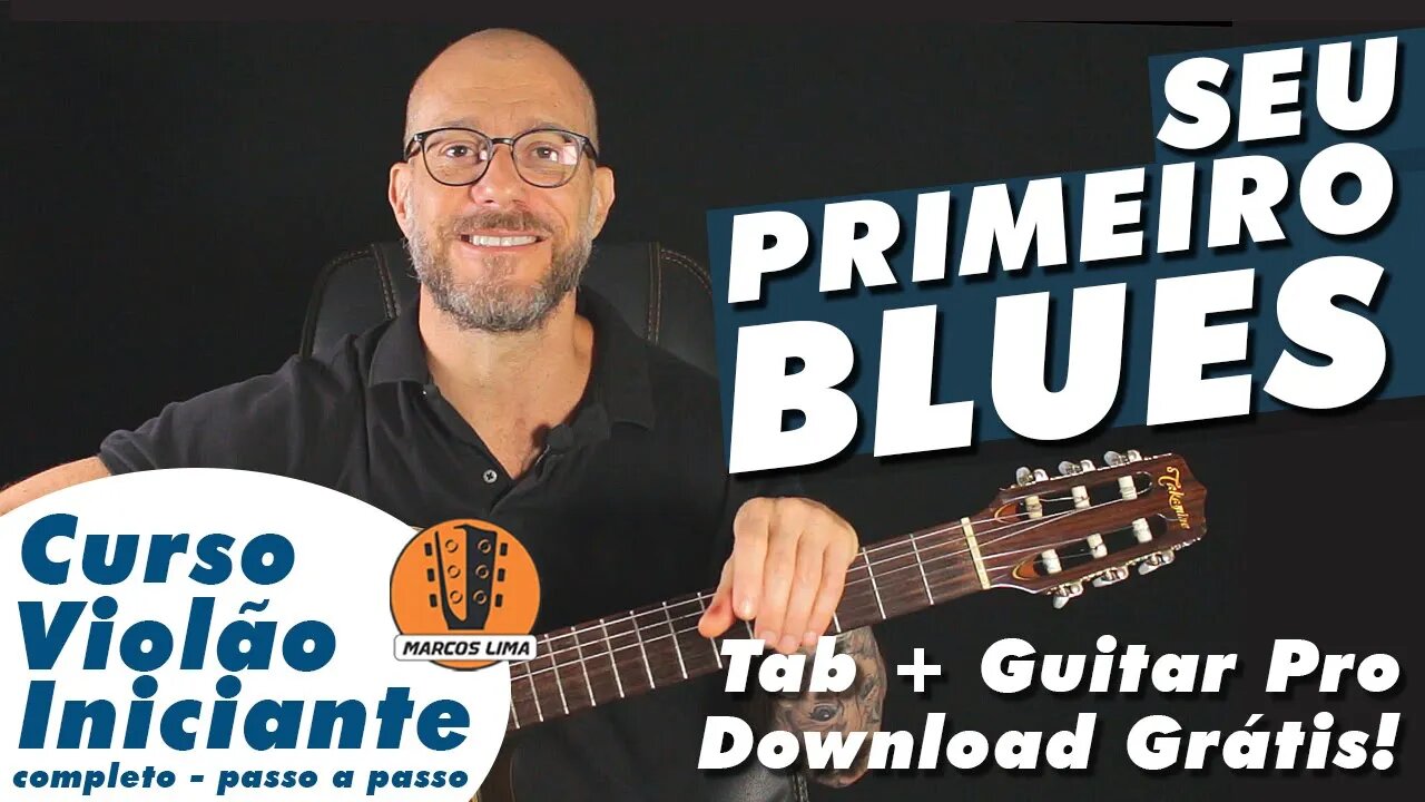 Seu primeiro BLUES no violão | Blues fácil iniciante para violão com tablatura para download