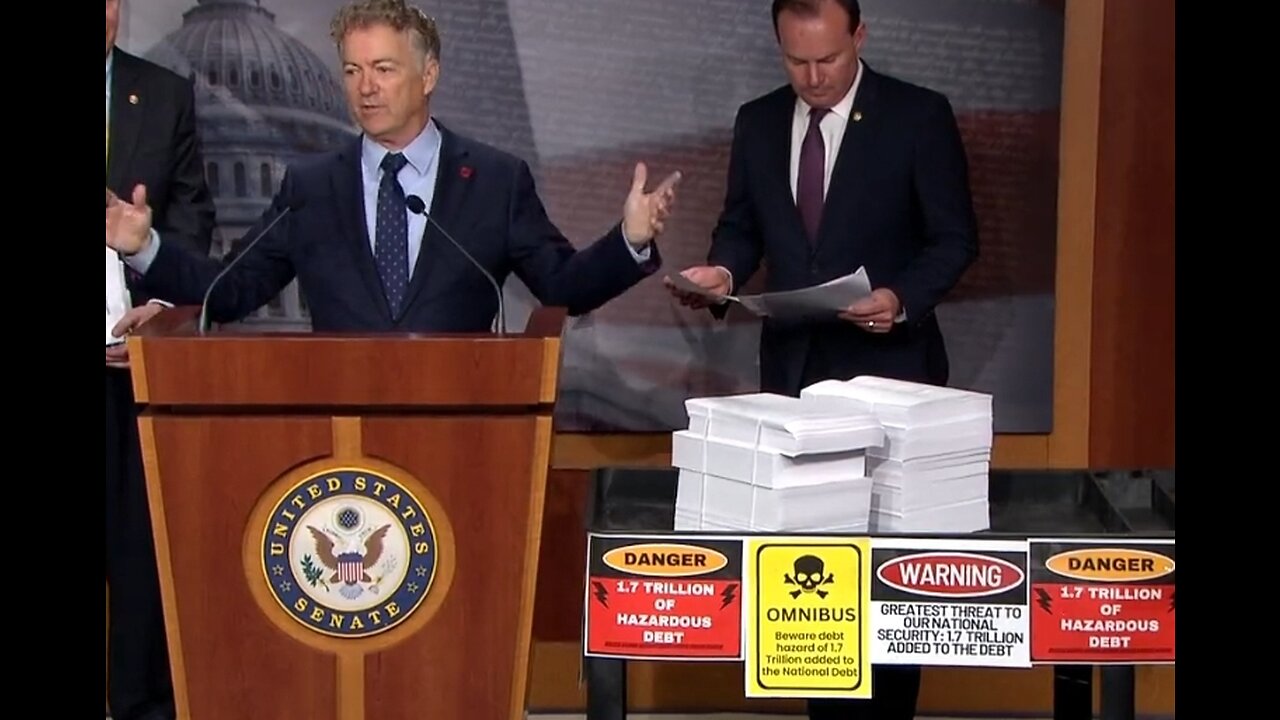 Sen Rand Paul RIPS 4,100 Page Spending Bill