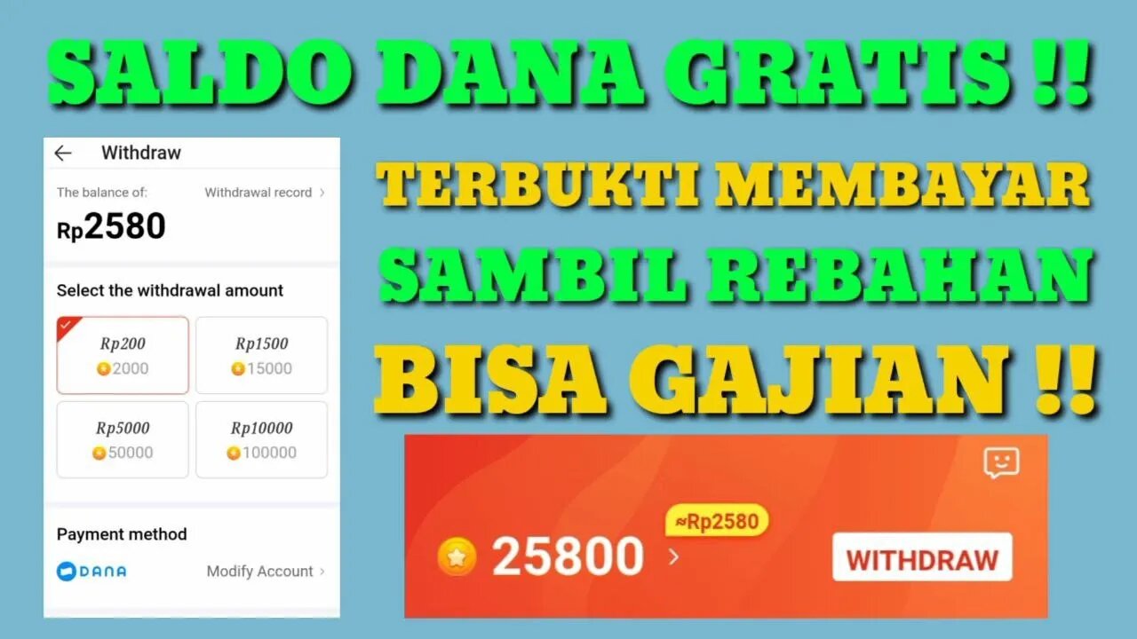 APLIKASI GRATIS PENGHASIL SALDO DANA !! SALDO DANA TERCEPAT 2022