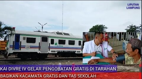KAI GELAR PENGOBATAN GRATIS MENGGUNAKAN RAIL CLINIC DI TARAHAN