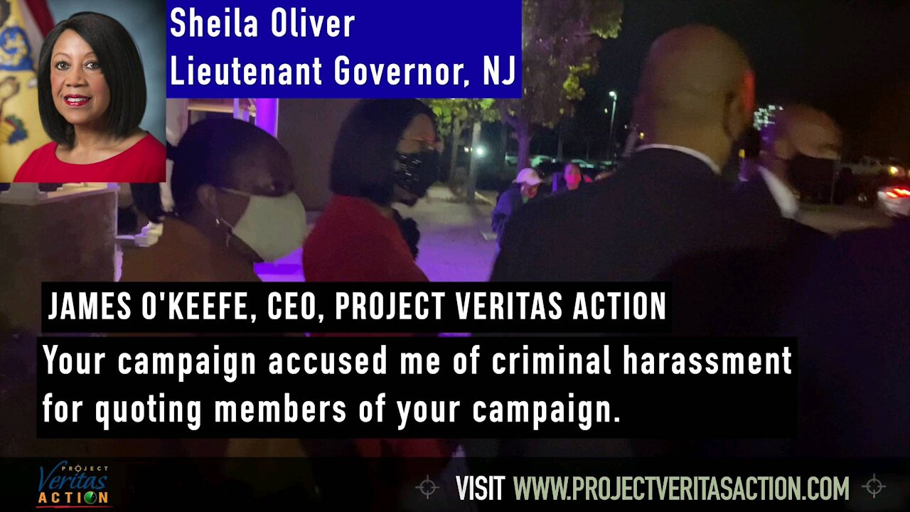 New Jersey LT. Gov. Sheila Oliver Confronted by James O'Keeffe