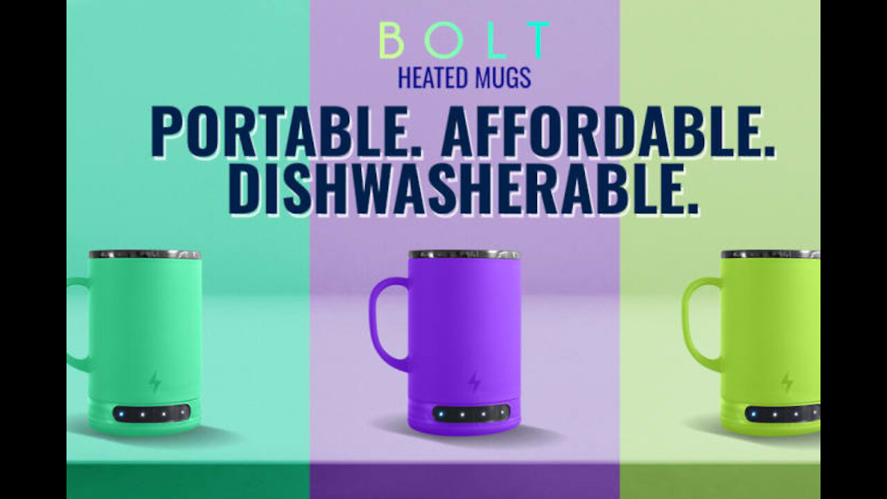 BOLT: the world's first dishwasher safe heated mug