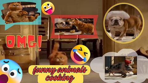 funny animals cooking video🤣🤣🤣🤣🤣 @viral@entertainment #shorts#cuteanimals#dog#cat#funny