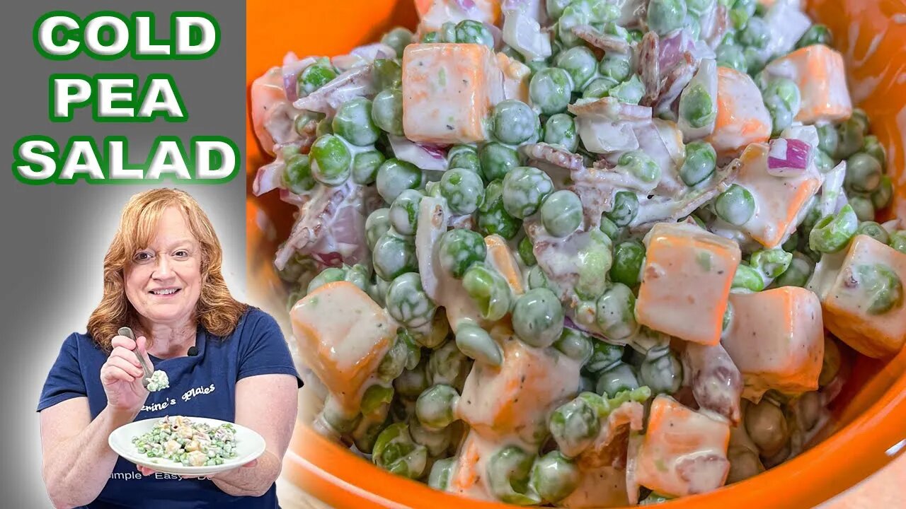 COLD PEA SALAD, A Cool Refreshing Side Dish Perfect for Spring or Easter